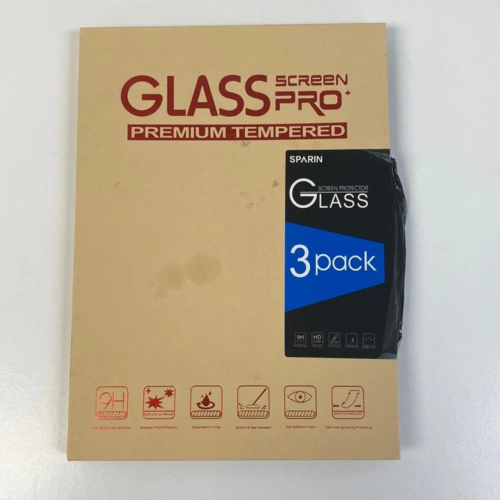 SPARIN 3 Pack Glass Screen Protector Compatible w/ iPad 9.7 inch/iPad Pro 9.7